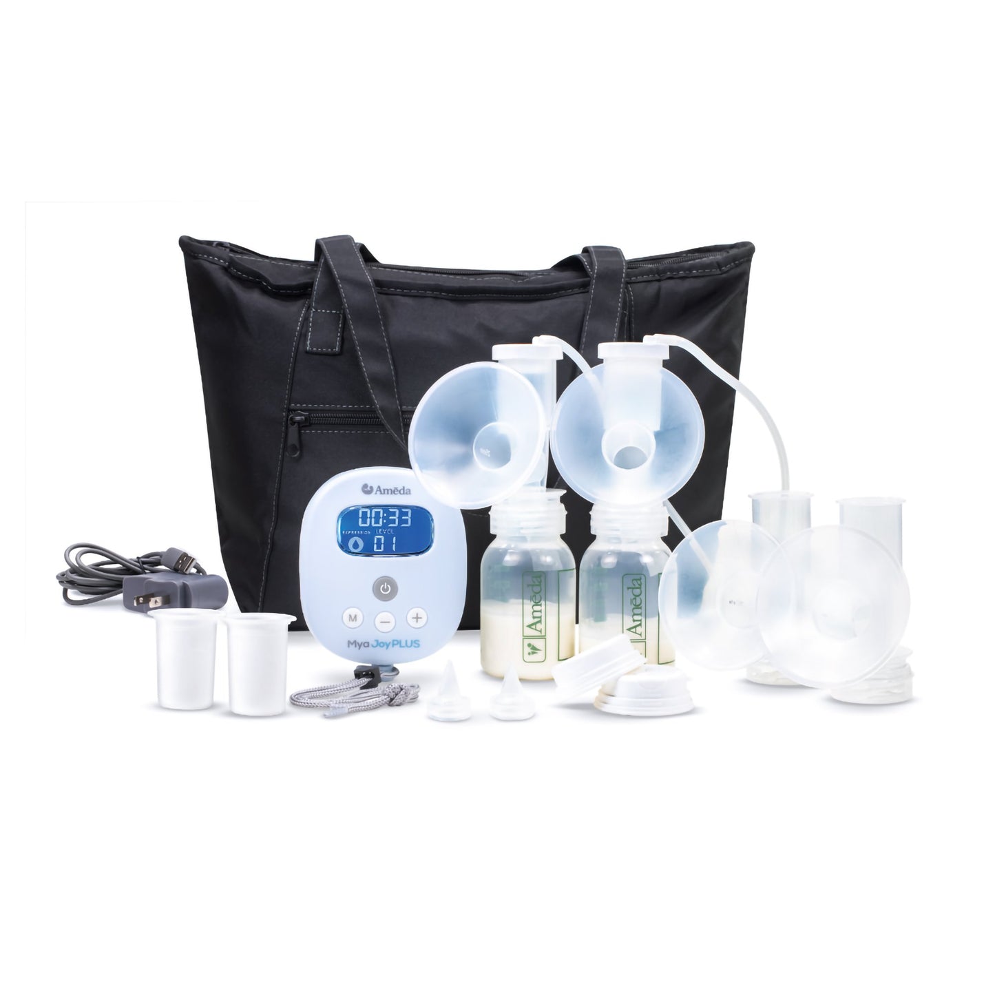 Ameda Mya Joy Plus Double Electric Breast Pump Kit – Portable & Hospital Strength