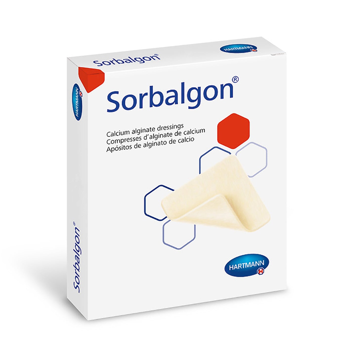 Sorbalgon Calcium Alginate Polysorbate Alginate Dressing 4 x 8 Inch Sterile Rectangle