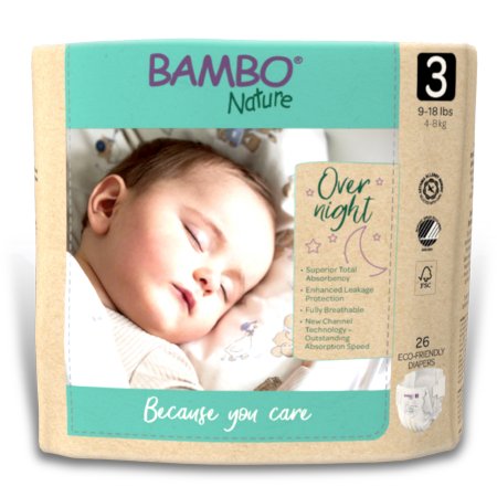 Baby Diaper Bambo Nature Size 4 Disposable Heavy Absorbency