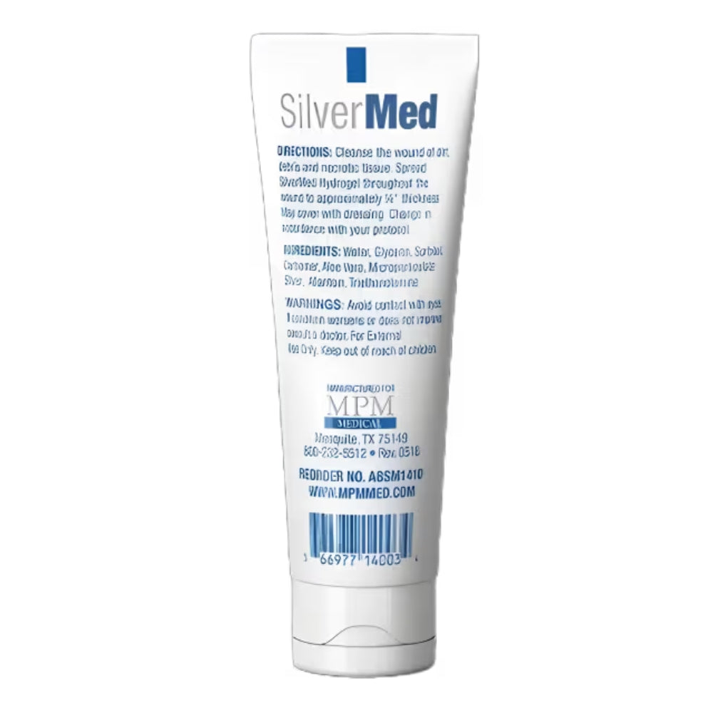 SilverMed Hydrogel Silver Wound Gel 3 oz Antimicrobial Hydrogel with Ionic Silver