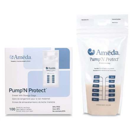 Breast Milk Storage Bag Ameda Pump 'N Protect 6 oz. Plastic