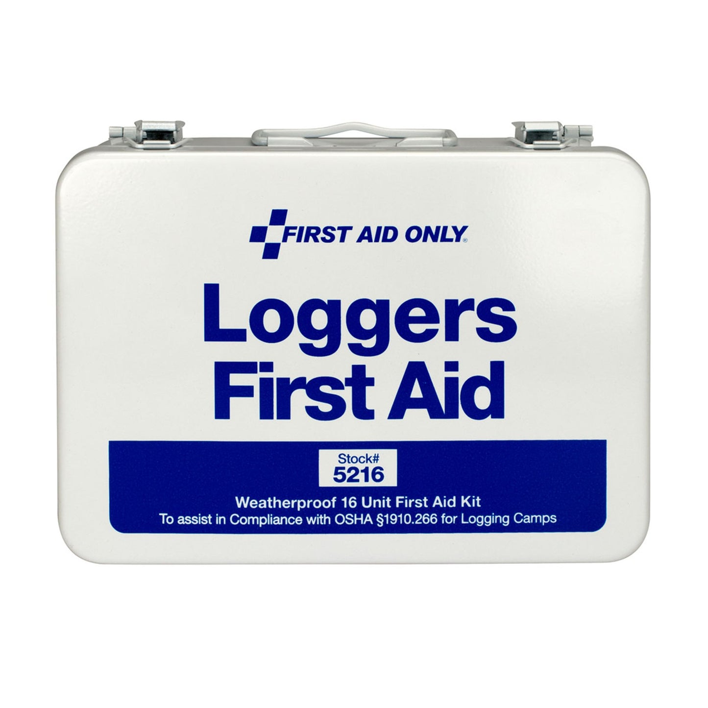 Logger's First Aid Kit 25 Person Metal Weatherproof Case with 68 Pieces