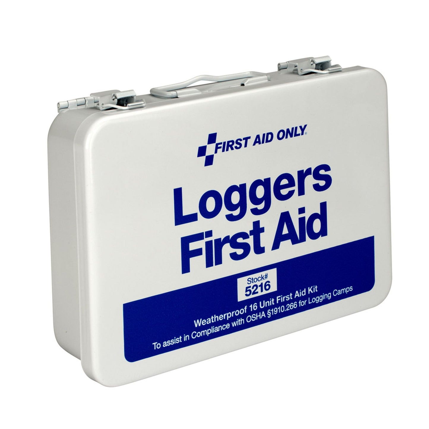 Logger's First Aid Kit 25 Person Metal Weatherproof Case with 68 Pieces