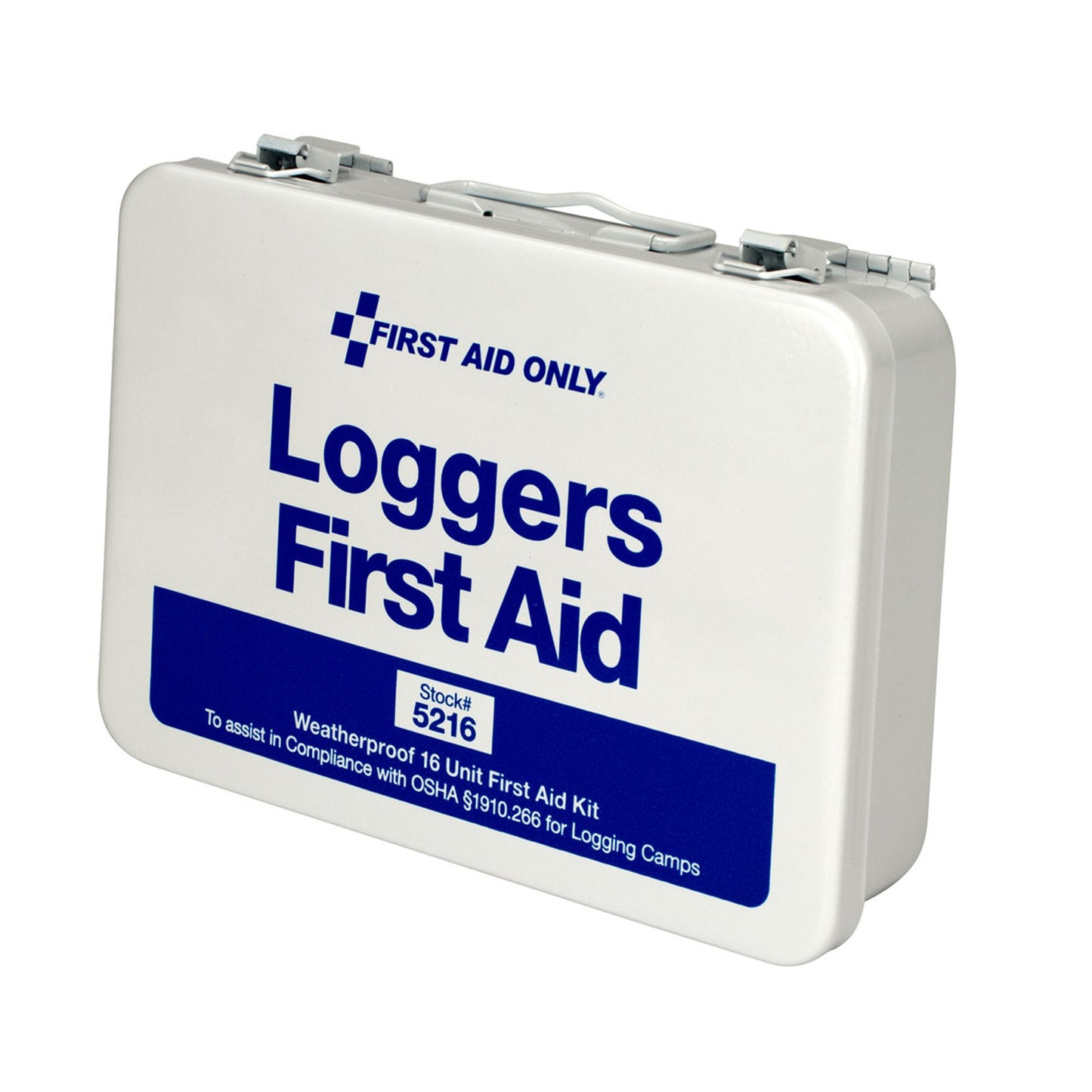 Logger's First Aid Kit 25 Person Metal Weatherproof Case with 68 Pieces