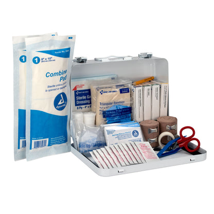 Logger's First Aid Kit 25 Person Metal Weatherproof Case with 68 Pieces