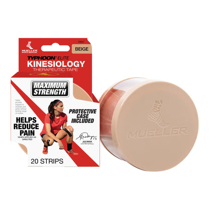 Typhoon Elite Kinesiology Tape 2 x 9-3/4 Inch Beige Pre-Cut Support Tape