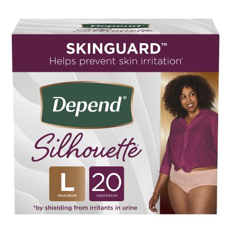 Female Adult Underwear Depend Silhouette Waistband