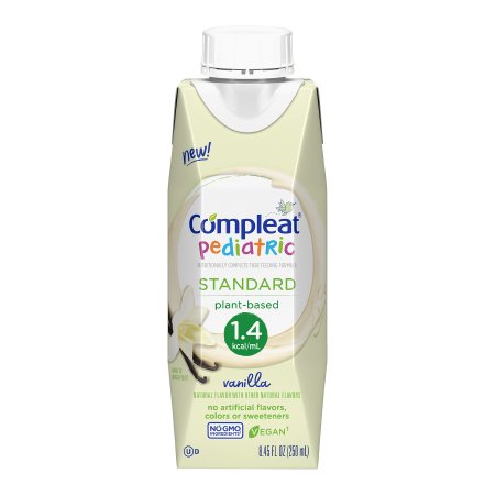 Pediatric Oral Supplement Compleat Pediatric Standard 1.4 Cal Vanilla Flavor 8.45 oz. Carton Liquid Plant Based Food Allergies