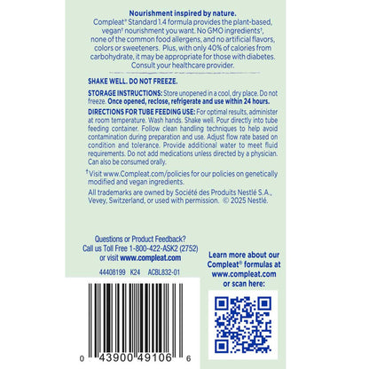 Compleat Standard 1.4 Cal Oral Supplement Liquid Vanilla Flavor 8.45 oz Carton
