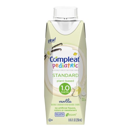 Pediatric Oral Supplement Compleat Pediatric Standard 1.0 Cal Vanilla Flavor 8.45 oz. Carton Liquid Plant Based Food Allergies