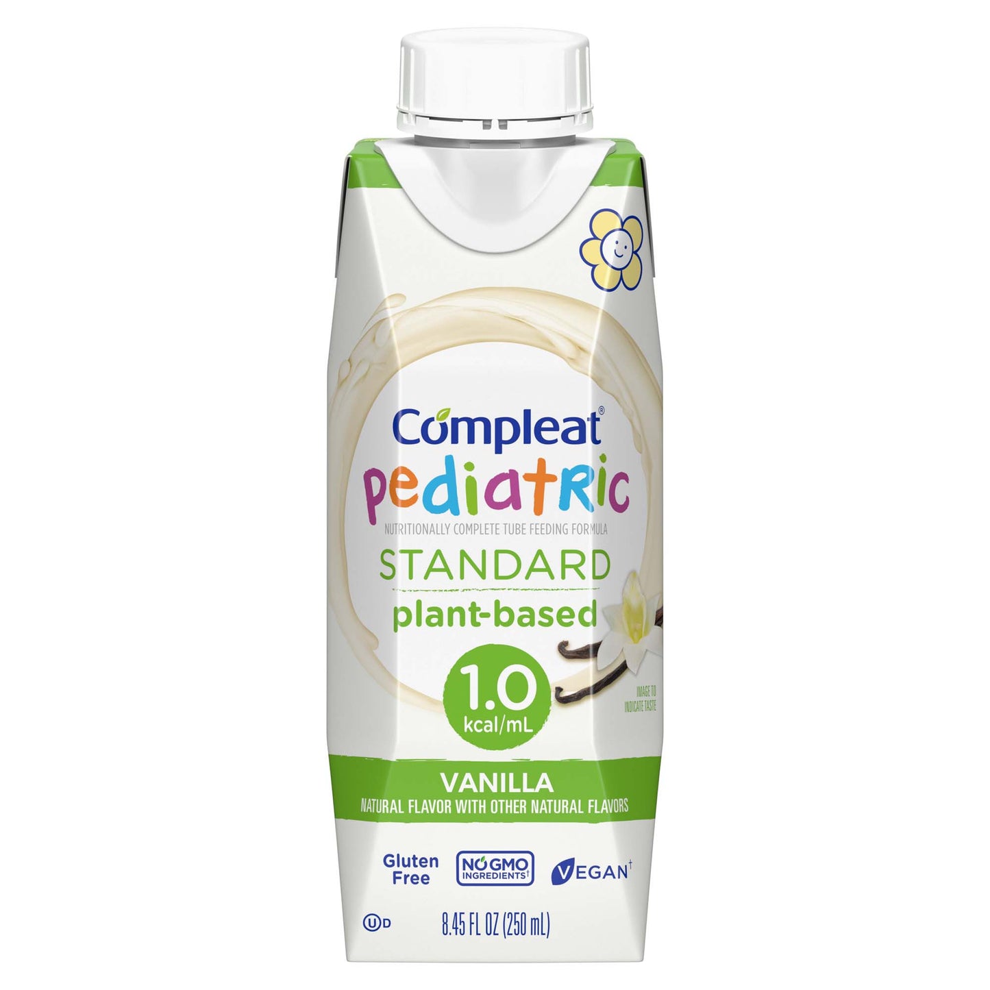 Compleat Pediatric Standard 1.0 Cal Plant-Based Oral Supplement Vanilla 8.45 oz Carton