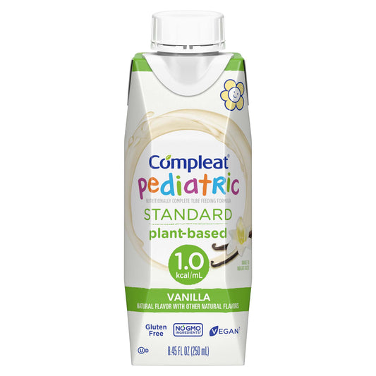 Compleat Pediatric Standard 1.0 Cal Plant-Based Oral Supplement Vanilla 8.45 oz Carton