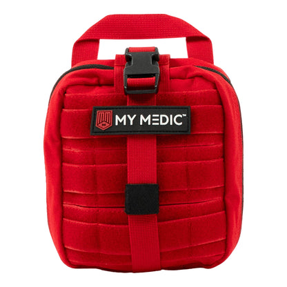 My Medic MYFAK Standard First Aid Kit Red Nylon Bag with 100+ Emergency Supplies