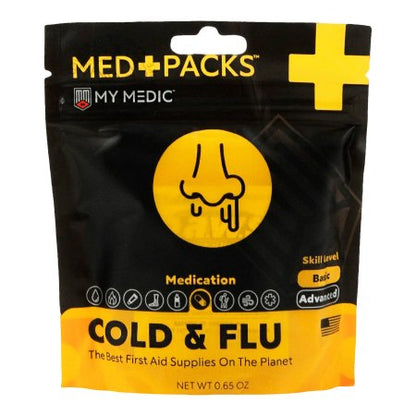 First Aid Kit My Medic Cycle Medic Pro Black Soft Bag, Everyday Carry Black Rubber, MED PACKS, Allergies Plastic, Bleed Stopper, Blister, Cold & Flu, CPR, Cuts, SuperSkin, Upset Stomach, ZZIPS, Finger, Cyclist, MYFAK, RECON