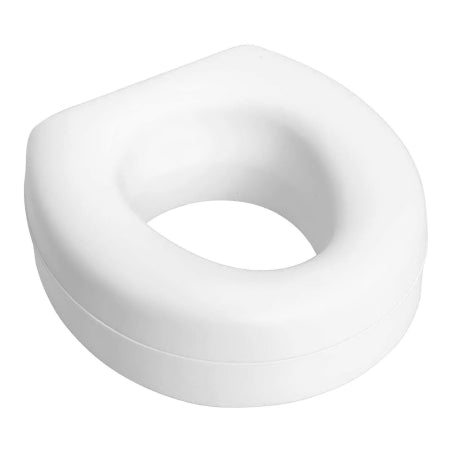 Raised Toilet Seat HealthSmart 5 Inch Height White 250 lbs. Weight Capacity.