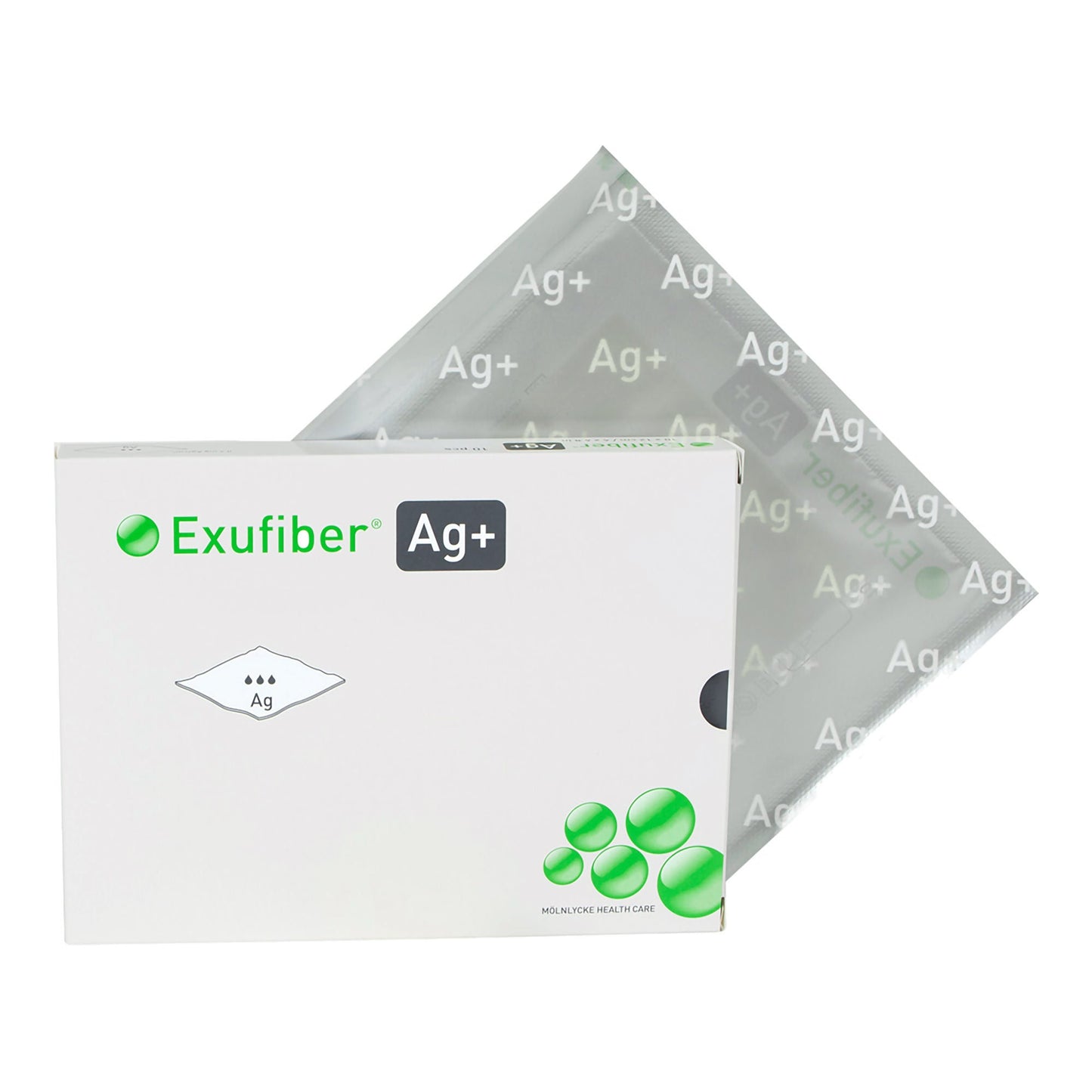 Exufiber Ag+ Silver Gelling Fiber Dressing 4 x 4 Inch Sterile