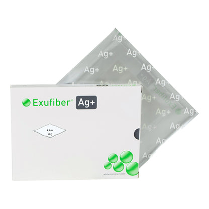 Exufiber Ag+ Silver Gelling Fiber Dressing 4 x 4 Inch Sterile