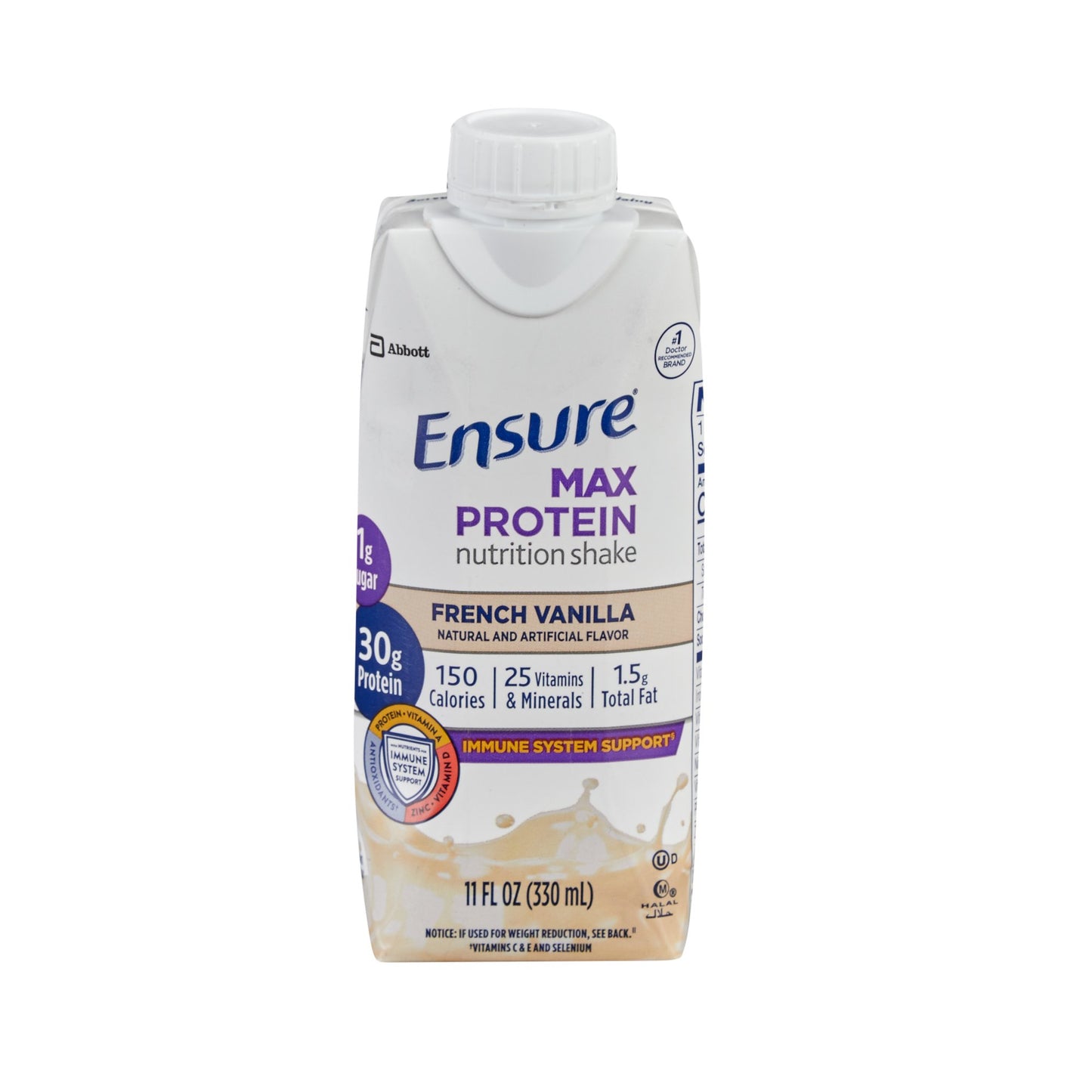 Ensure Max Protein French Vanilla Oral Nutritional Supplement 11 oz Reclosable Carton