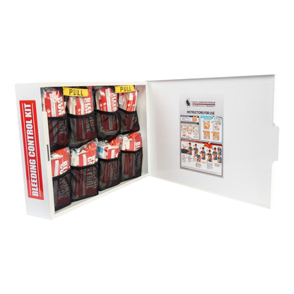 North American Rescue Basic Public Access Bleeding Control Station – 8 Kit Wall Cabinet