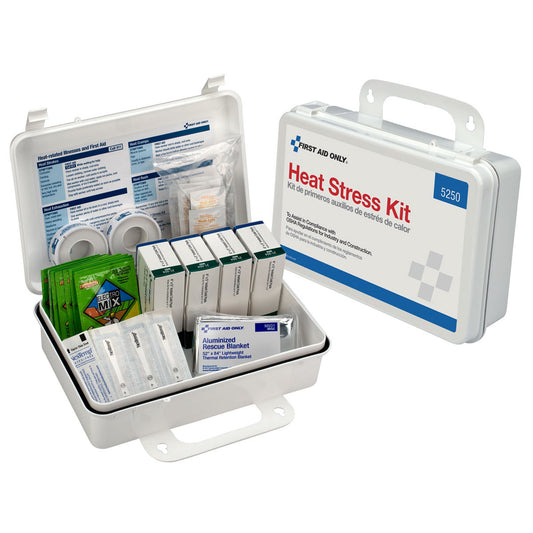 Heat Stress First Aid Kit 25 Person Hard Plastic Case OSHA Compliant