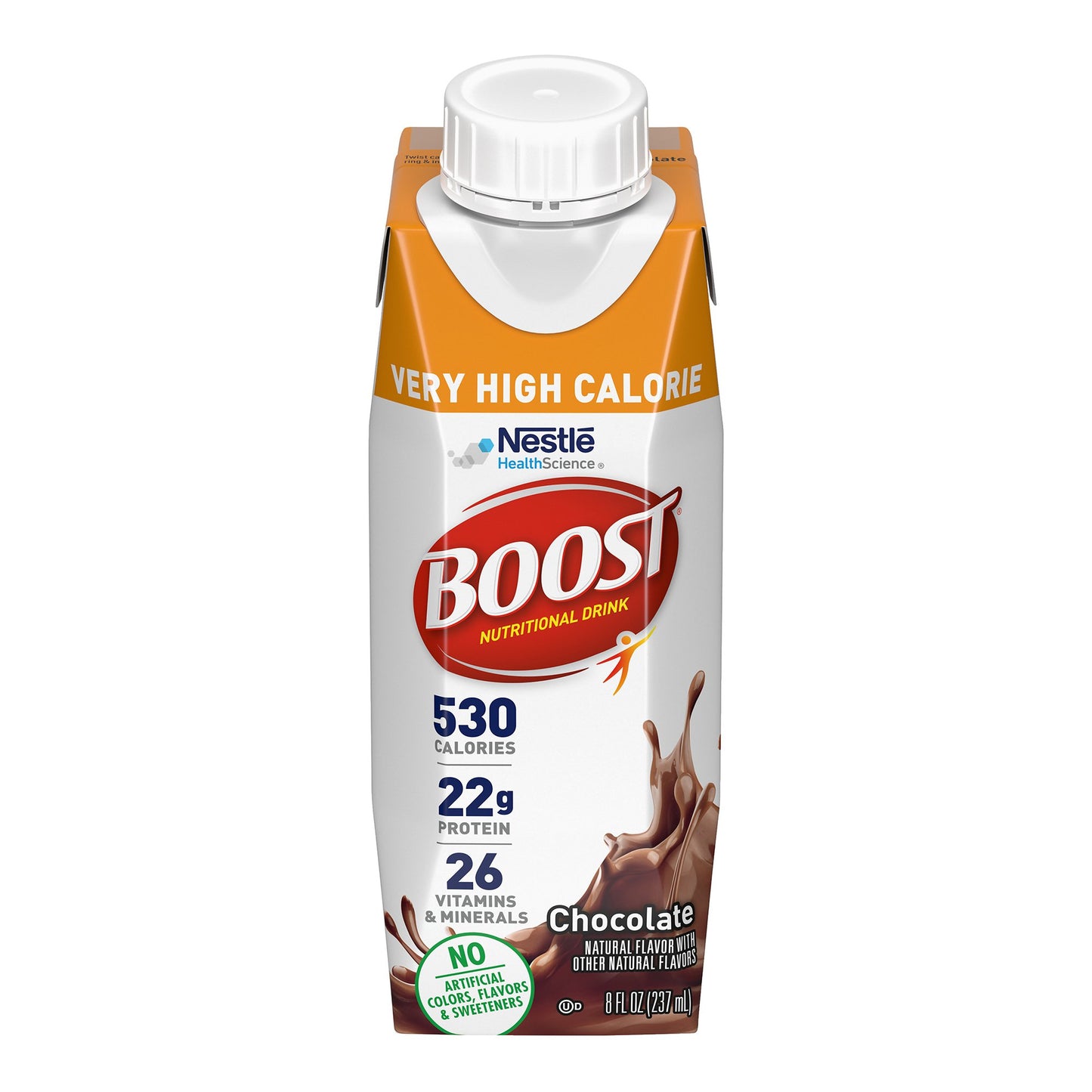 Boost Very High Calorie Oral Nutritional Supplement Chocolate 8 oz Reclosable Carton