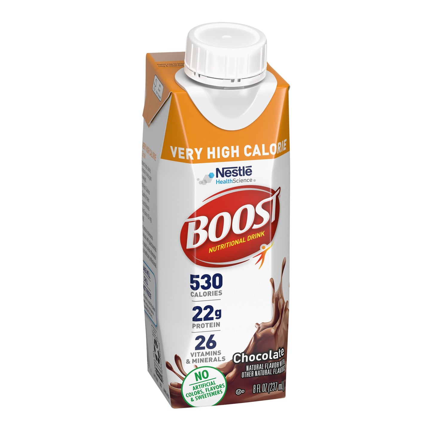Boost Very High Calorie Oral Nutritional Supplement Chocolate 8 oz Reclosable Carton