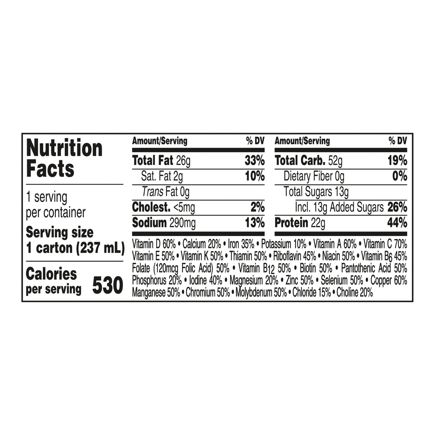 Boost Very High Calorie Oral Nutritional Supplement Chocolate 8 oz Reclosable Carton