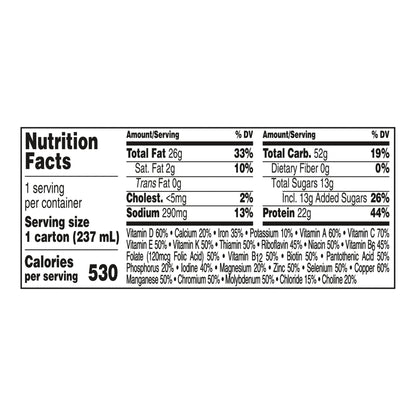Boost Very High Calorie Oral Nutritional Supplement Chocolate 8 oz Reclosable Carton