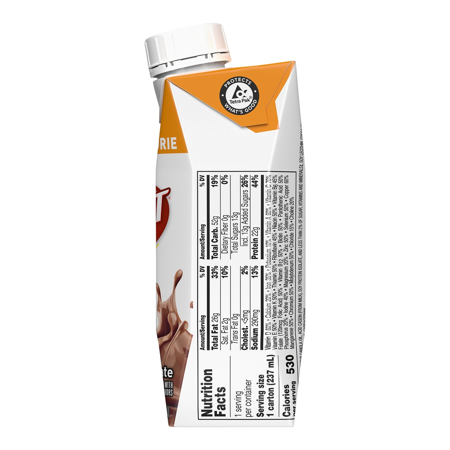 Boost Very High Calorie Oral Nutritional Supplement Chocolate 8 oz Reclosable Carton