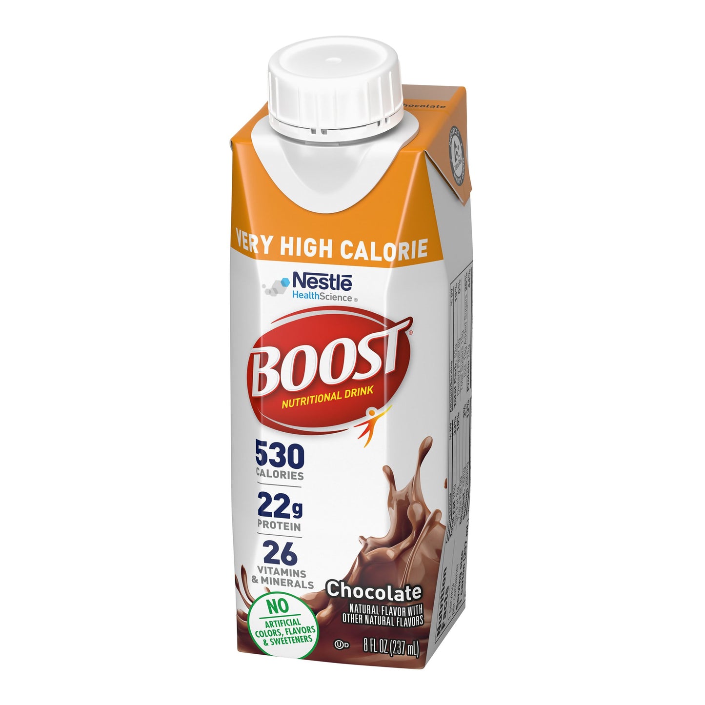 Boost Very High Calorie Oral Nutritional Supplement Chocolate 8 oz Reclosable Carton