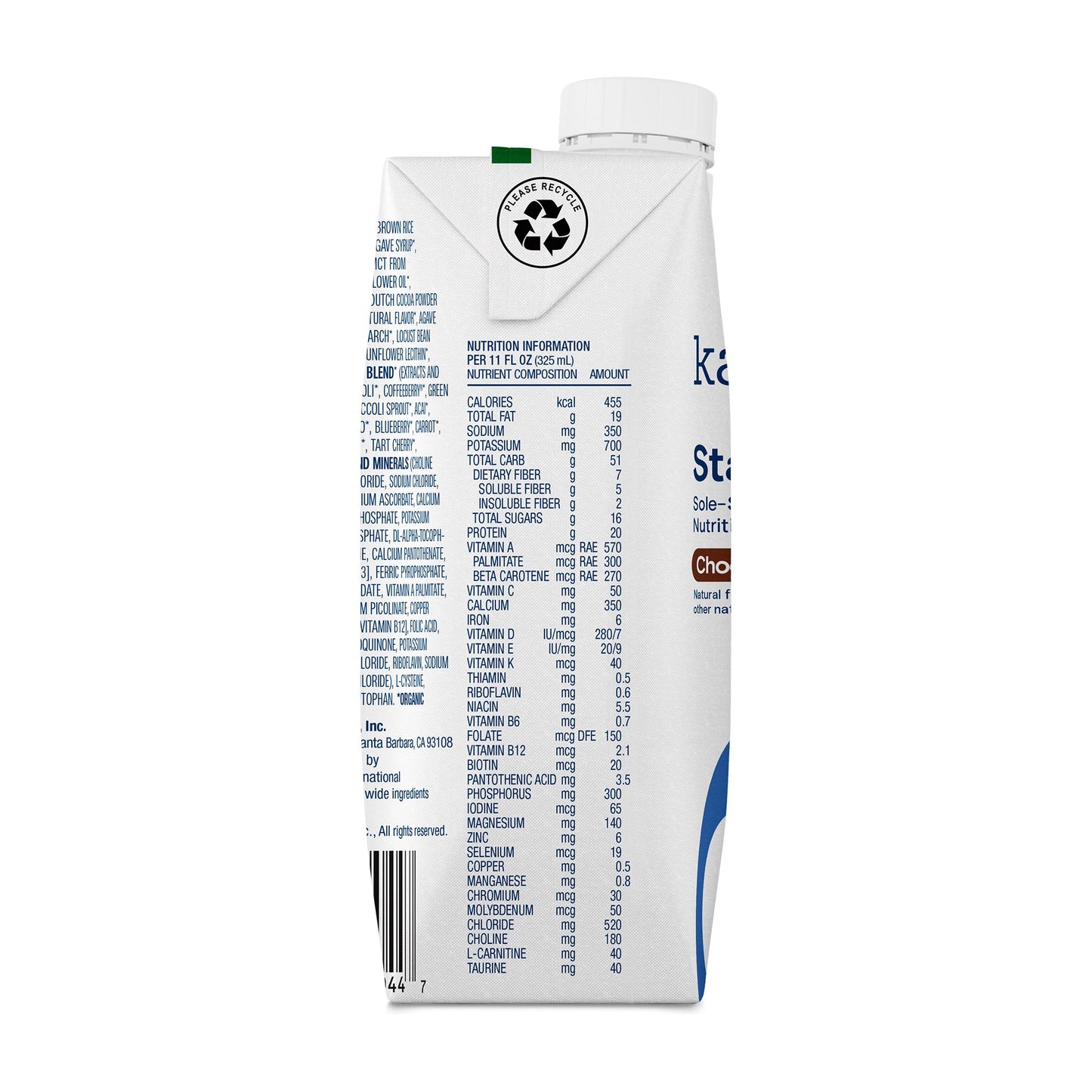 Kate Farms Standard 1.4 Chocolate Flavor Liquid 11 oz Carton Plant-Based Oral Supplement