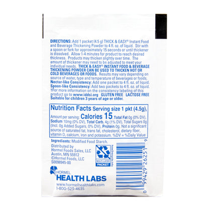 Thick & Easy Food & Beverage Thickener Unflavored 0.16 oz Packet IDDSI Level 1