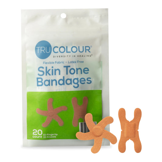 Tru-Colour Waterproof Adhesive Strips Fabric Bandages Olive Assorted Sizes
