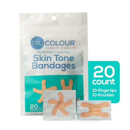 Tru-Colour Waterproof Adhesive Strips Fabric Bandages Beige Assorted Sizes