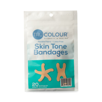 Tru-Colour Waterproof Adhesive Strips Fabric Bandages Beige Assorted Sizes