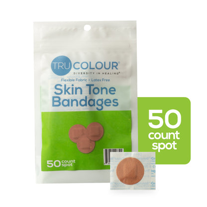 Tru-Colour Waterproof Adhesive Spot Bandages Olive Fabric Sterile