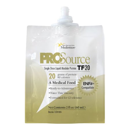 Tube Feeding Formula ProSource TF20 Unflavored Liquid 60 mL Pouch