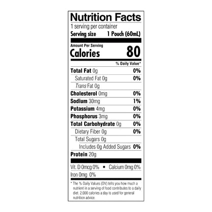 ProSource TF20 Unflavored Liquid Protein Tube Feeding Supplement 60 mL Pouch