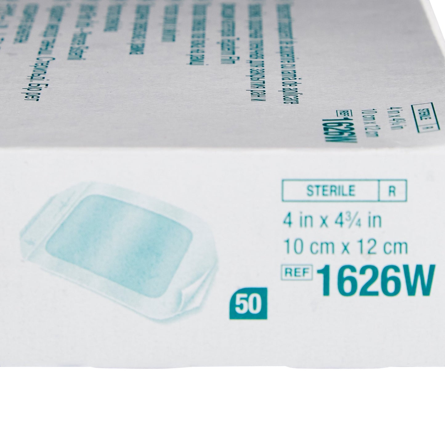 3M Tegaderm Transparent Film Dressing 4 x 4-3/4 Inch Sterile Frame Style Dressing with Label