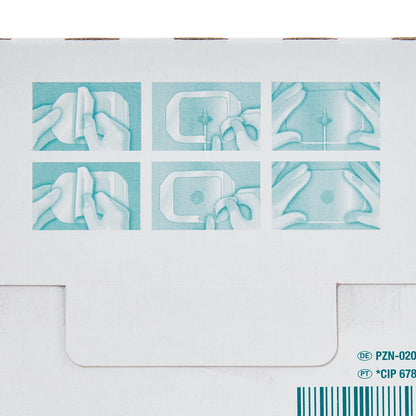 3M Tegaderm Transparent Film Dressing 4 x 4-3/4 Inch Sterile Frame Style Dressing with Label