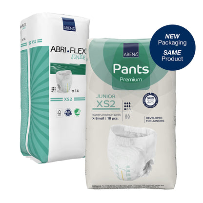 Unisex Youth Absorbent Underwear Abena Premium Pants Junior XS2 Pull On with Tear Away Seams X-Small Disposable Moderate Absorbency