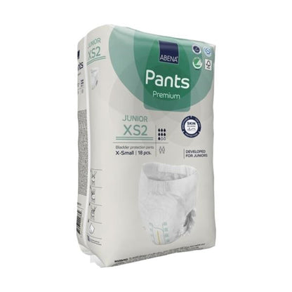 Unisex Youth Absorbent Underwear Abena Premium Pants Junior XS2 Pull On with Tear Away Seams X-Small Disposable Moderate Absorbency