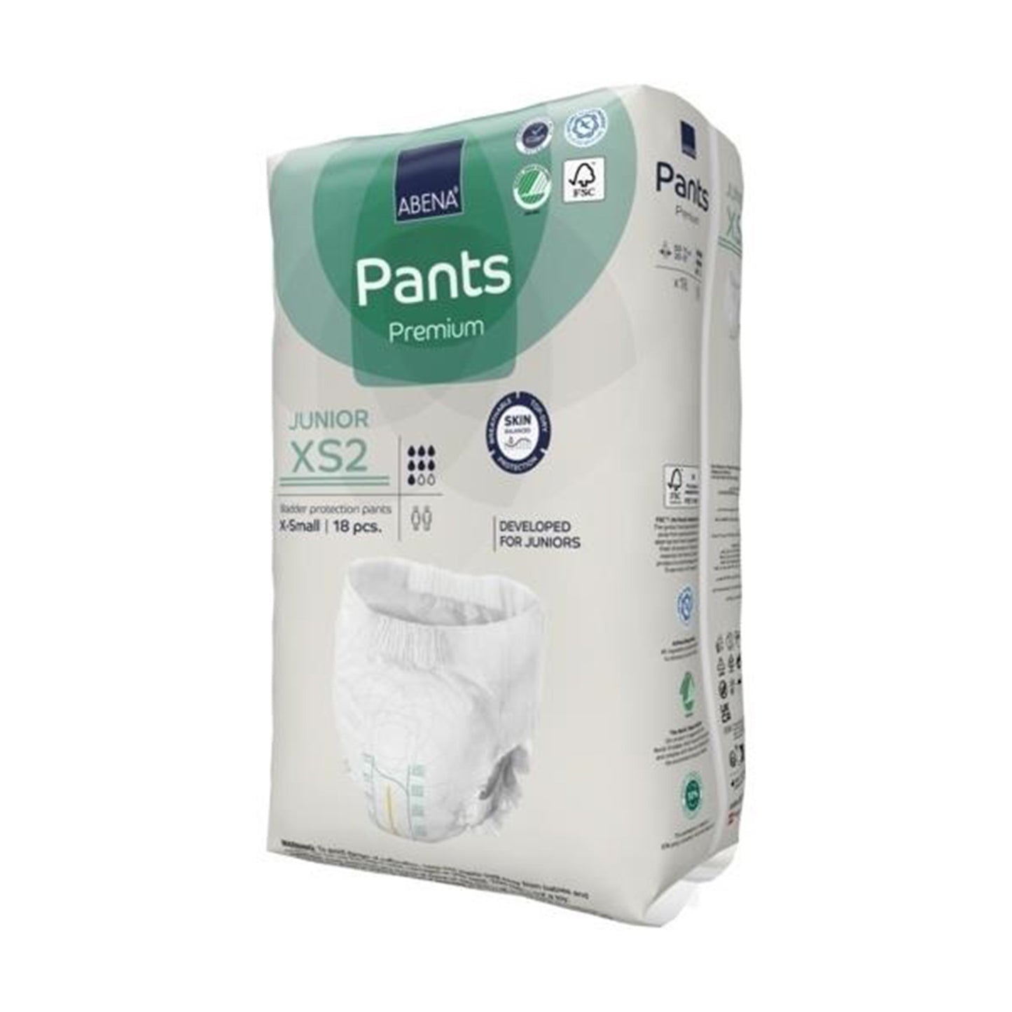 Unisex Youth Absorbent Underwear Abena Premium Pants Junior XS2 Pull On with Tear Away Seams X-Small Disposable Moderate Absorbency
