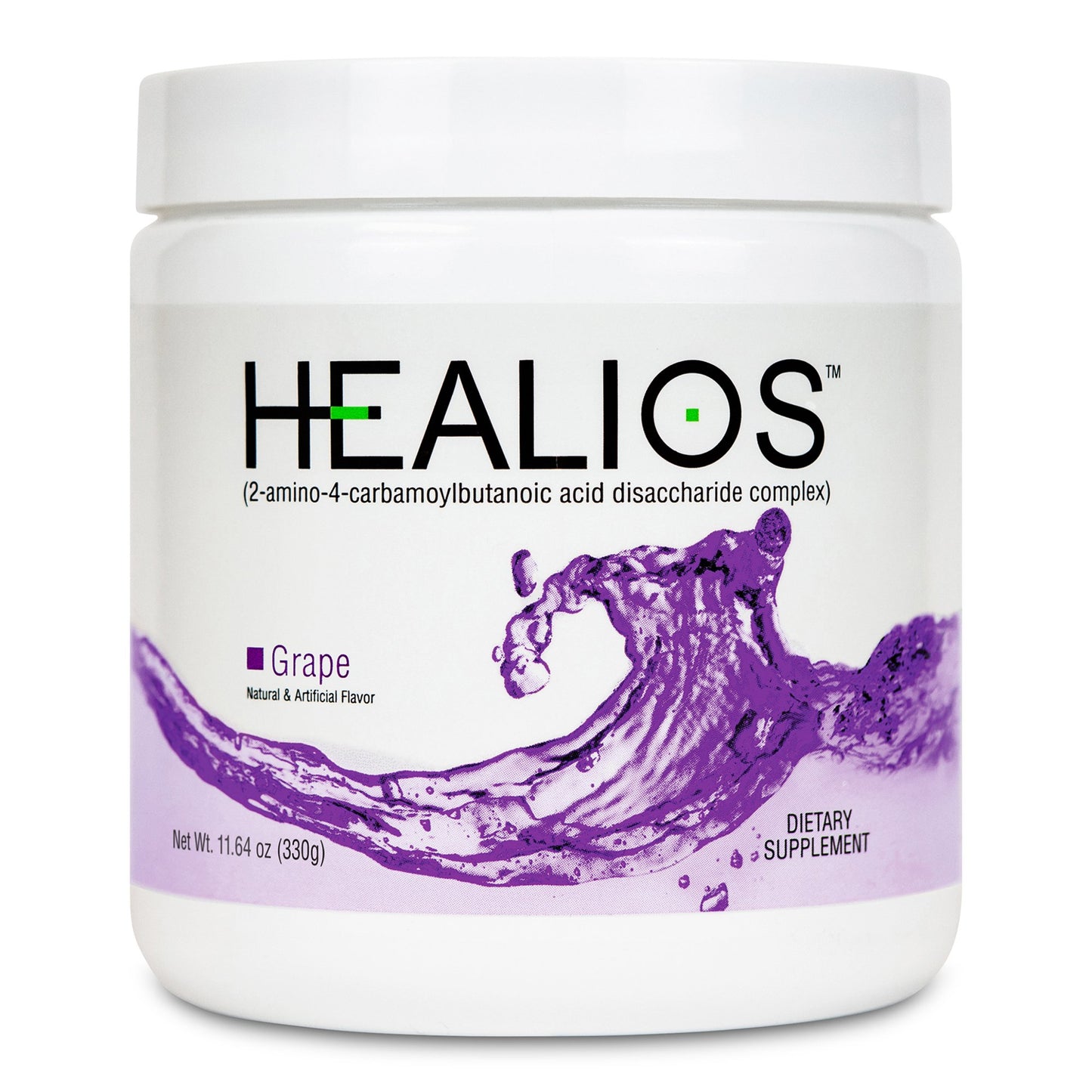 Healios Grape Flavor Oral Supplement Powder for Oral Mucositis 11.64 oz Jar