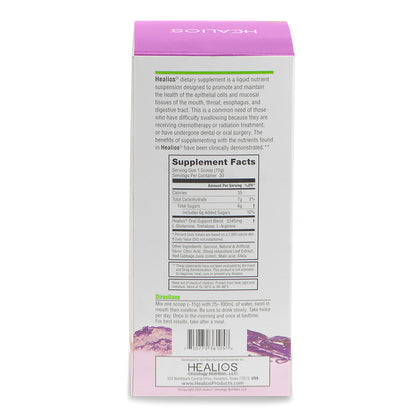 Healios Grape Flavor Oral Supplement Powder for Oral Mucositis 11.64 oz Jar