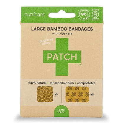 Adhesive Strip Patch 2 X 3 Inch / 3 X 3 Inch Bamboo / Rectangle / Aloe Vera Rectangle / Square Tan Sterile