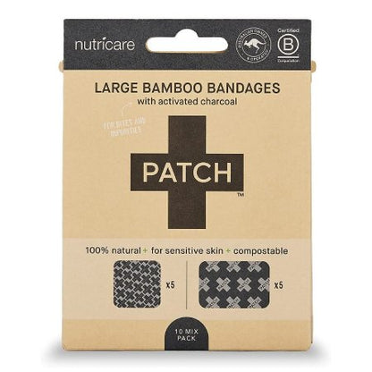 Adhesive Strip Patch 3/4 X 3 Inch Bamboo / Activated Charcoal Rectangle, Aloe Vera Rectangle Tan, Black Sterile