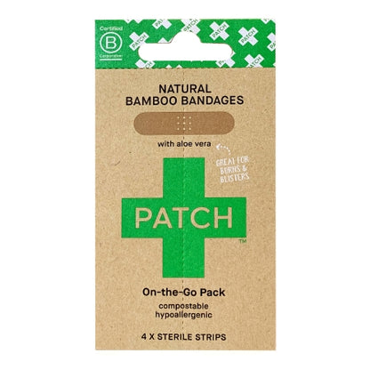 Adhesive Strip Patch Kids On The Go Pack 3/4 X 3 Inch Bamboo / Activated Charcoal / Coconut Oil Rectangle Black Sterile