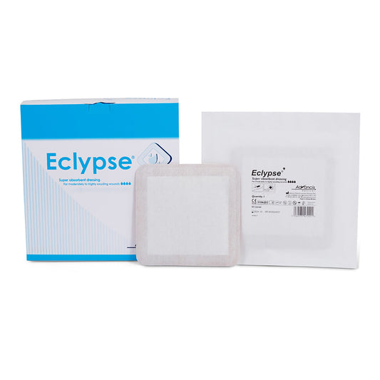 Eclypse Super Absorbent Adhesive Dressing 8 x 8 Inch Sterile Square Dressing