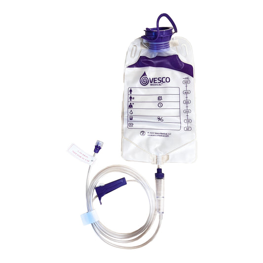 Gravity Feeding Bag Set with ENFit Connector – 500 mL | Enteral Feeding Supply